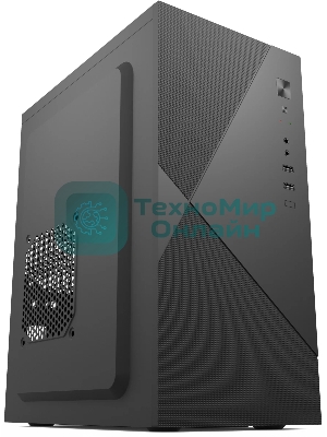 Компьютерный корпус с блоком питания 450Вт. Case Forza mATX, 450W, 2xUSB 2.0, Black, w/o FAN, 8 см fan PSU, power cord