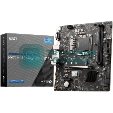 Материнская плата MSI PRO H610M-G WIFI DDR4, Socket LGA 1700, Intel H610, 2xDDR4, 4xSATA, 1xM.2, 1xPCIe 4.0 x16, 1xPCIe 3.0 x1, 1xHDMI, 1xDP, 1xVGA, 1x 1Gb LAN, 4xUSB-A 2.0, 2xUSB-A 5Gbps, 3x3.5 мм, 7.1, mATX