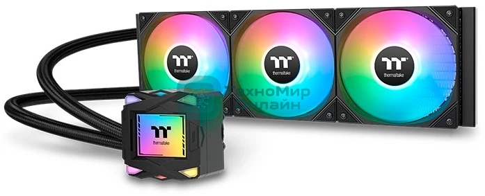 Система жидкостного охлаждения Thermaltake LA360 ARGB Soc-AM5/AM4/1200/1700/1851 черный 4-pin 38.35dB Al+Cu Ret (CL-W459-PL12SW-A)
