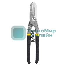 Ножницы по металлу прямые Deli DL4371 250мм, высокоуглеродистая сталь 55, прорезиненная рукоятка