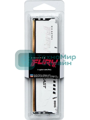 Оперативная память Kingston Fury Beast EXPO, DDR5, 32Gb (1x32 GB), 6000 MHz, CL30, радиатор, белый
