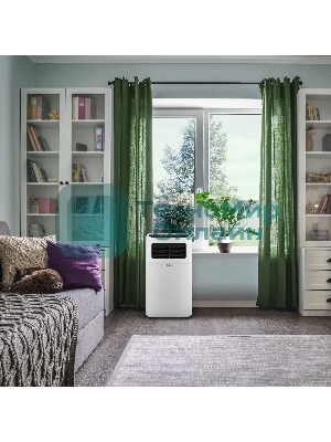 Кондиционер мобильный Ballu Aura BPAC-12 CP/N1_24Y 12000 BTU, 30 м², 52 дБ, охлаждение, осушение, белый