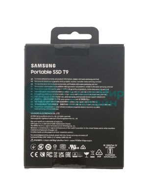 Внешний SSD Samsung T9, 1TB, USB 3.2 Gen 2x2 Type-C, R/W 2000/1950, черный