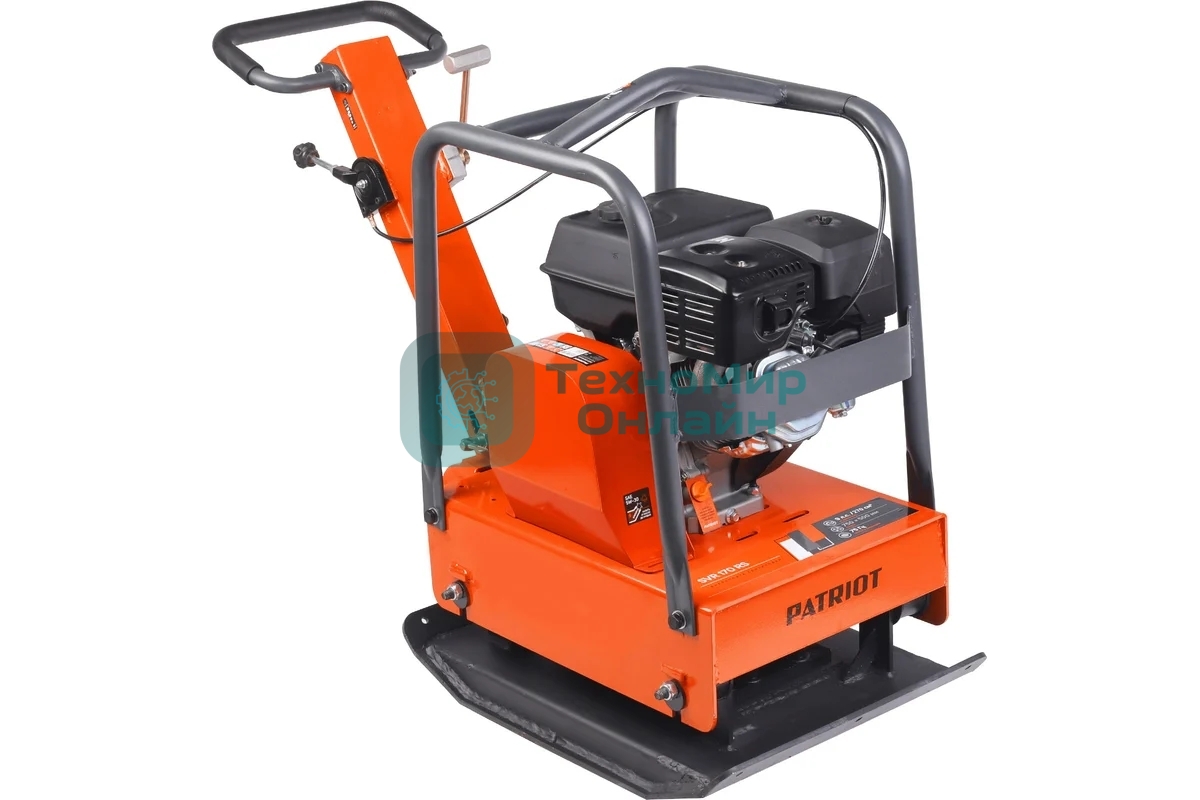 Виброплита реверсивная PATRIOT Expert SVR-170 RS 6600 Вт, 500 м²/ч, 6 л, 9 л.с., 750х500, 30 кН