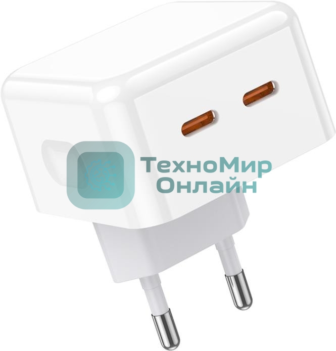 Сетевое зарядное устройство BOROFONE (6941991101113) BA76A 2Type-C 3.0A PD 35W, белый