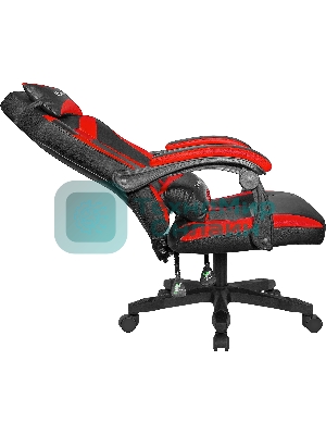 Кресло Defender Master черный, экокожа, 140 кг, механизм качания