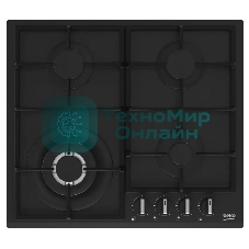 Встраиваемая газовая варочная поверхность Beko HIYG 64225 SBO, Черный
