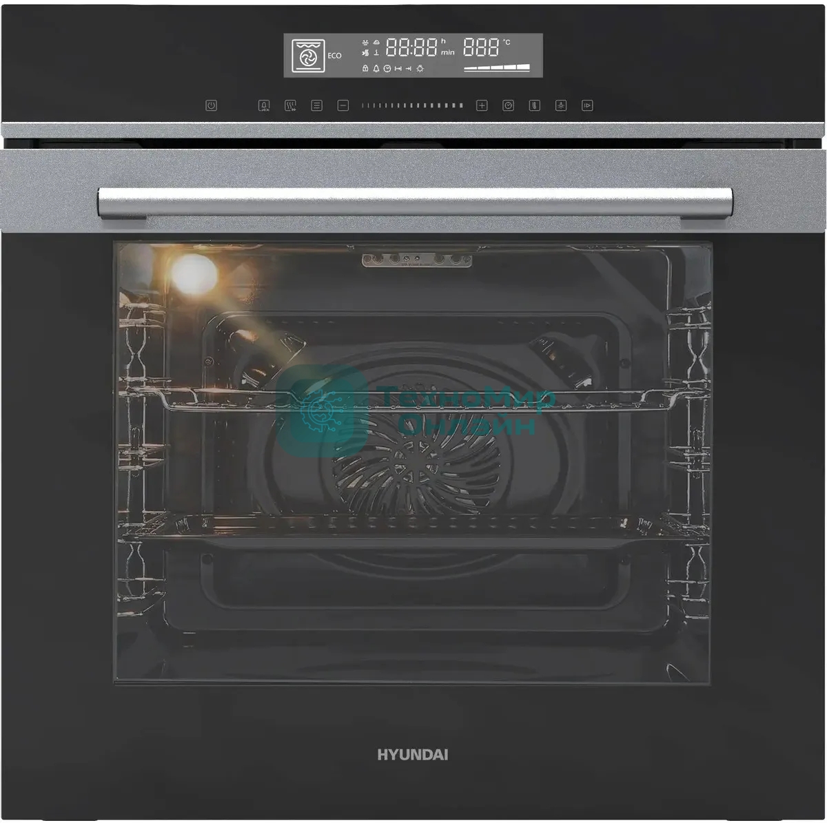 Духовой шкаф электрический Hyundai HEO 6773 IX черный/нержавеющая сталь