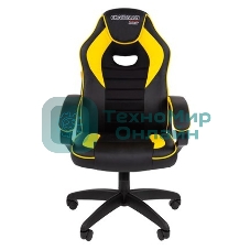 Кресло игровое Chairman game 16 Россия экопремиум черный/желтый (7028514)