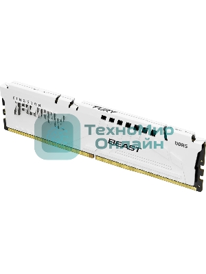 Оперативная память Kingston Fury Beast EXPO, DDR5, 32Gb (1x32 GB), 6000 MHz, CL30, радиатор, белый