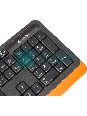 Клавиатура проводная A4Tech Fstyler FK10, USB, черный/оранжевый