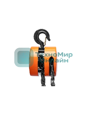 Таль цепная Sparta 1 т, h подъема 2,5 м, расстояние между крюками 300 мм