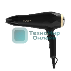 Фен MAXVI HD2201 черный/золотистый, 2200 Вт