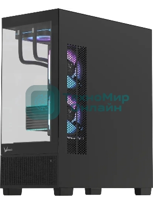 Компьютерный корпус AeroCool/Formula Crystal E1 Floe черный без БП ATX 5x120мм 3x140мм 2xUSB 3.0 1xUSB3.1 audio bott PSU