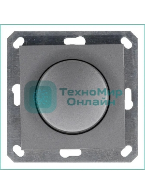 Светорегулятор Jasmart поворотно-нажимной (диммер) LED 30-400Вт 1gang 2way механизм алюм.