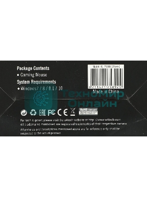 Мышь проводная A4Tech XL-750BK черный, 3600 dpi, USB, кнопки - 7