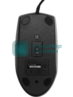 Мышь проводная A4Tech OP-730D черный, 1200 dpi, USB, кнопки - 4