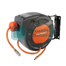 Шланг Patriot 520002425 пневматический армированный на автоматической катушке PHC 10/16 (прямой, ПВС армированный, длина 10 м, диаметр 10х16, раб/макс давление 10/20 бар, мин/макс температура -5/45С, быстросъем рапид, резьба 1/4)