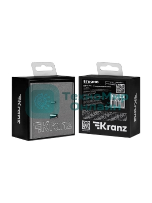 Розетка Kranz STRONG USB-A+Type-C 3А с функцией быстрой зарядки графит