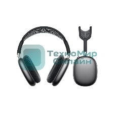 Беспроводные/проводные наушники Borofone BO35 серый космос, накладные, Bluetooth + проводной