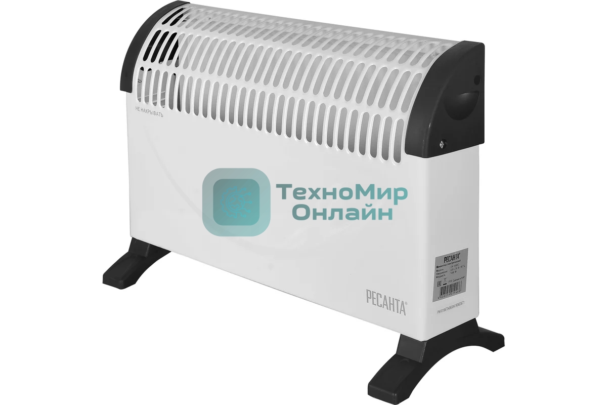 Конвектор электрический Ресанта ОК-1000С белый, 1000 Вт, 15 м2, термостат
