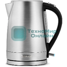 Чайник электрический Vitek VT-7000 1.7 л, 2200 Вт, серебристый (корпус: металл)