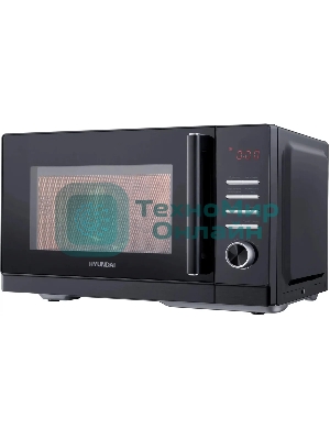 Микроволновая печь Hyundai HYM-D3013 черный, 25 л, 800 Вт, переключатели - кнопки, поворотный механизм