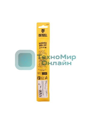 Бур по бетону Denzel двойная спираль, Cobalt W-tip, 16x160 мм, SDS PLUS