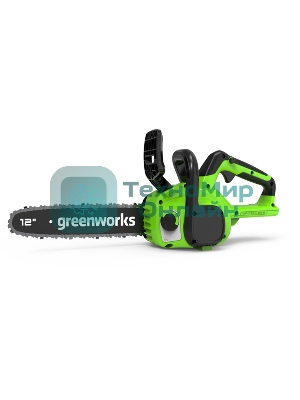 Цепная пила аккумуляторная GreenWorks GD24CS30K2, 24V, 30см, бесщеточная, c АКБ 2 А·ч и ЗУ (2007007UA)