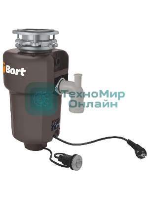 Измельчитель пищевых отходов Bort TITAN 5000 560 Вт; 5,2 кг/мин; 3200 об/мин; 1400 мл; нержавеющая сталь; набор аксессуаров 4 шт [91275783]