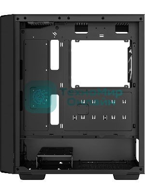 Компьютерный корпус Deepcool CC560 ARGb V2 без БП, боковое окно (закаленное стекло), 3x120мм ARGb LED вентилятор спереди и 1x120мм ARGb LED вентилятор сзади, черный, ATX