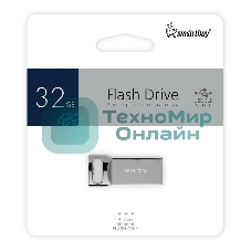 Флешка USB Smartbuy M2 Meta (SB32GbM2), 32Gb, USB 3.0/3.1, R/W 100/90, стальной
