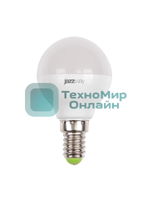 Лампа светодиодная JazzWay PLED-SP G45 9Вт шар 5000К холодный белый E14 820лм 230В