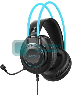 Гарнитура A4Tech Fstyler FH200U серый/синий, проводная