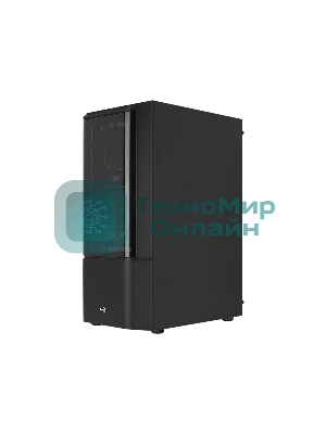 Компьютерный корпус MidTower Aerocool/Formula Quantum-G-BK-v2 черный без Б/п, ATX 3FRGb Fan on front panel