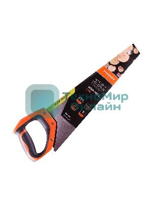 Ножовка Patriot WSP-400L, по дереву, 7 TPI крупный зуб, 3-х сторонняя заточка, 400мм