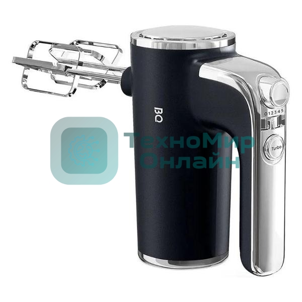 Миксер ручной BQ MX420 черный, мощность 500 Ватт, 5 скоростей, режим Турбо