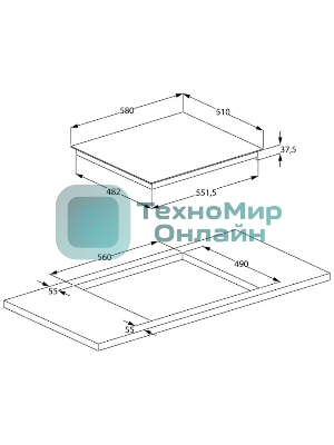 Встраиваемая электрическая варочная панель Beko HIC 64402 T, черный