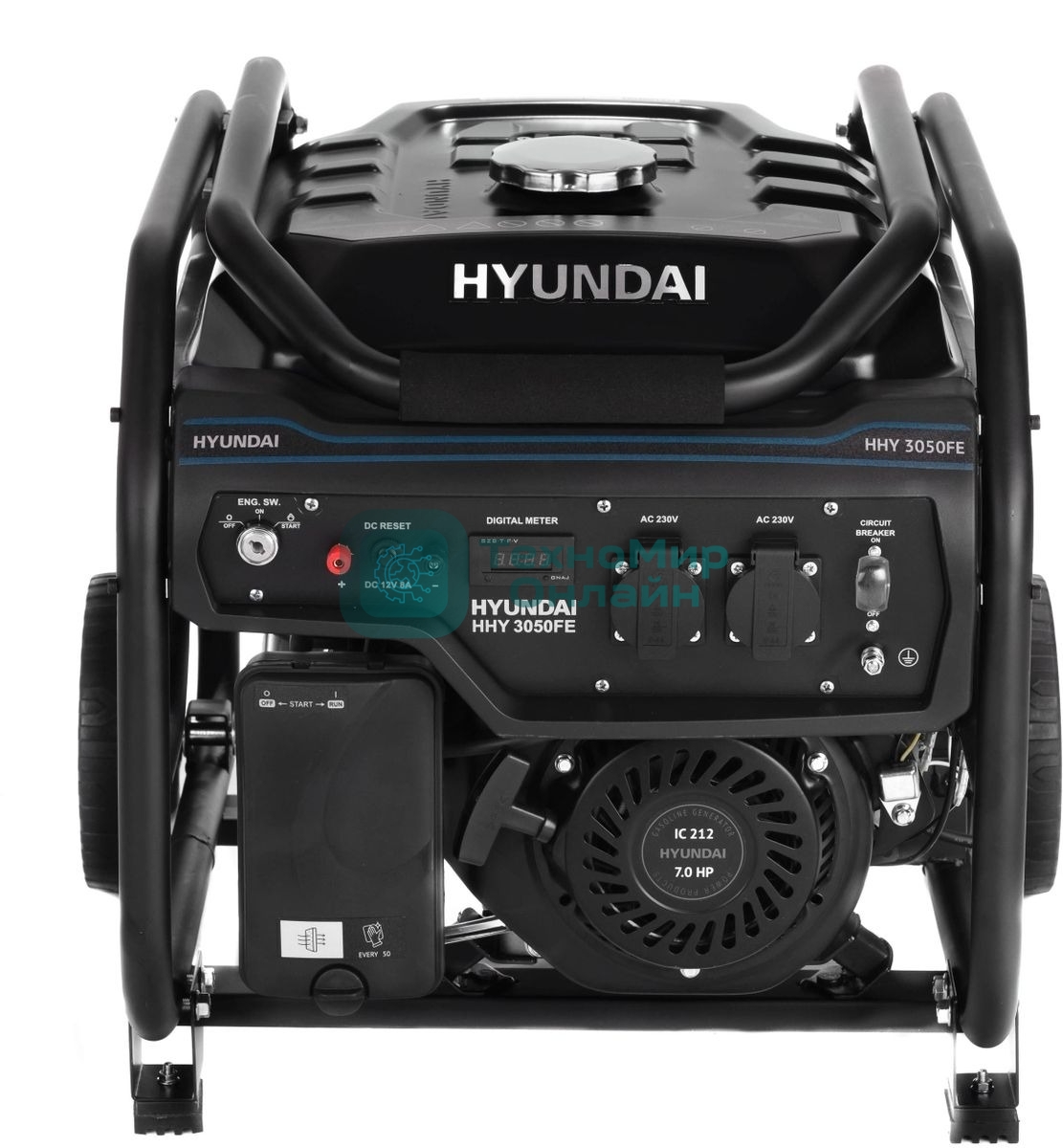 Электрогенератор бензиновый Hyundai HHY 3050FE, 3.2 кВт, 69 дБ, 51.5 кг