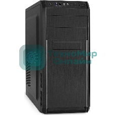 Компьютерный корпус Miditower ExeGate XP-334UC-UNS400 (ATX, БП UNS400 с вент. 12см, 1хUSB/1хUSB 3.0/1хTypeC, аудио, черный)