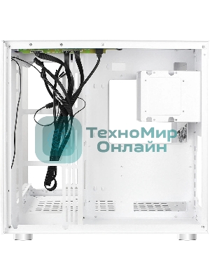 Компьютерный корпус Ginzzu V580 RGb подсветка, закаленное стекло 1хUSB 3.0,1хUSB 2.0, AU белый ATX