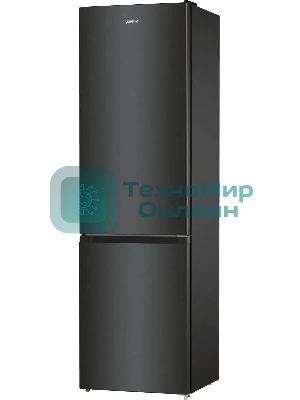 Холодильник Gorenje NRK6202EBXL4 черный матовый двухкамерный 235/96л морозилка снизу, No Frost