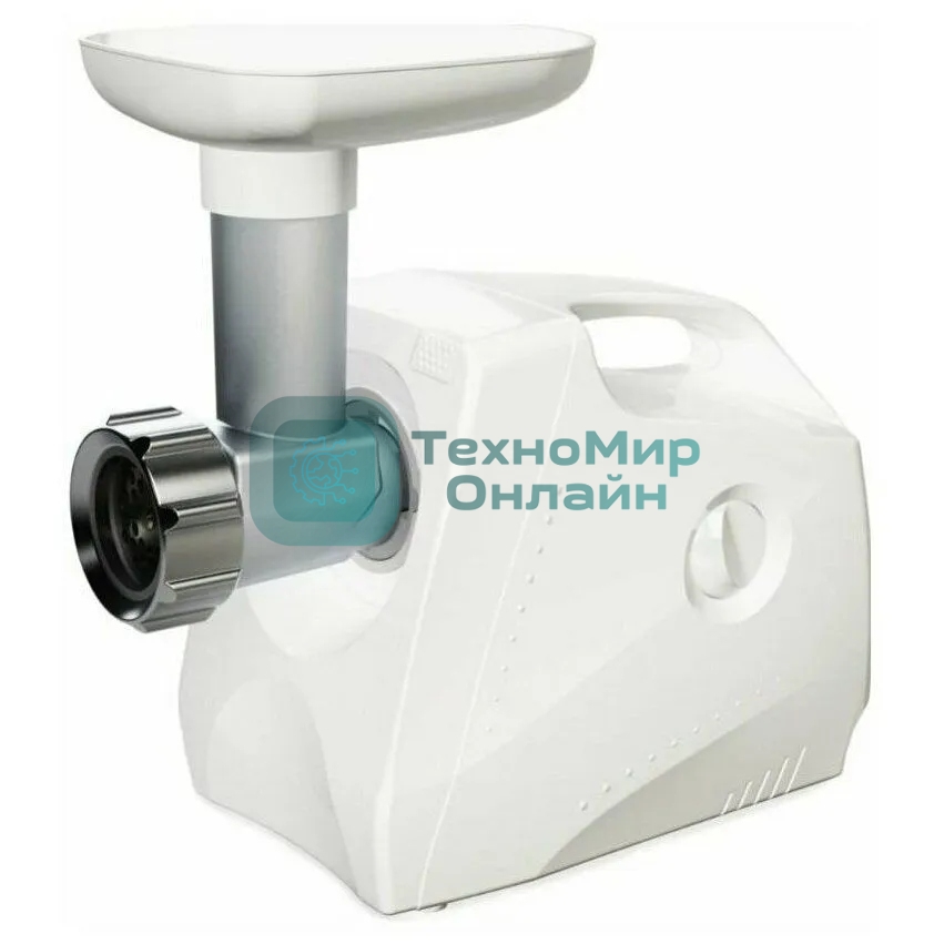 Мясорубка электрическая Ротор Люкс ЭМШ 35/300-3 белый, 1500 Вт, 0.6 кг/мин, реверс, насадки - 4