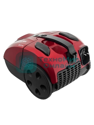 Пылесос BRAYER BR4223 черный/красный, 380/1800 Вт, уборка сухая, пылесборник мешок 2.5 л