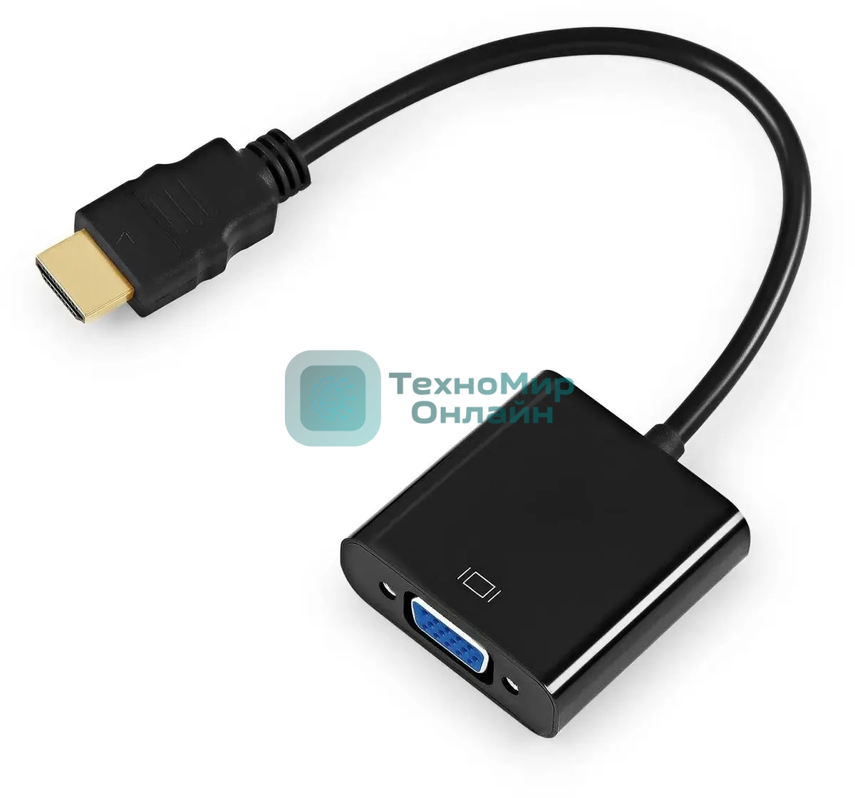 Переходник KingPrice KP-HDMI(m)-VGA(f) HDMI (m) VGA (f) 0.1м черный