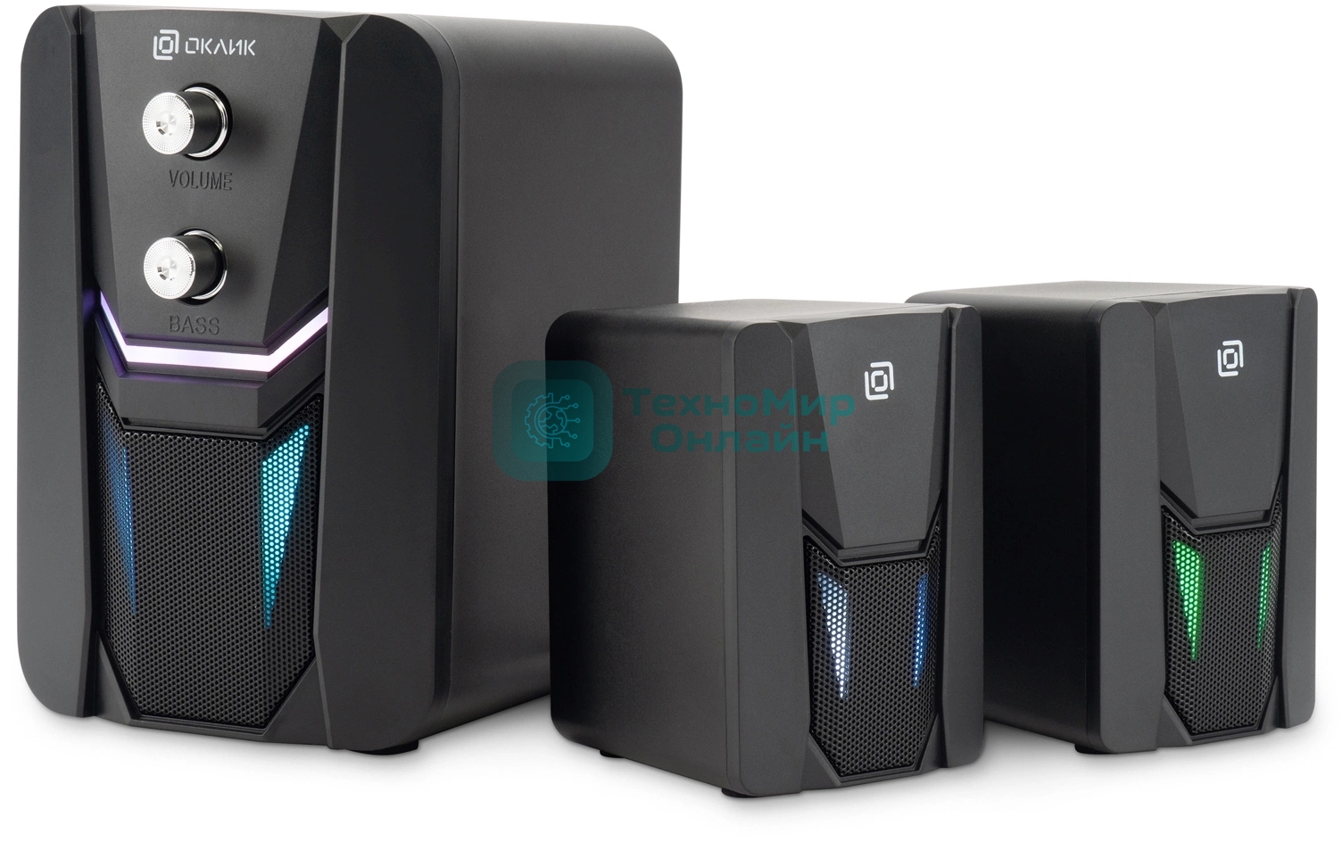 Акустическая система Оклик OK-423 2.1 черный 11Вт
