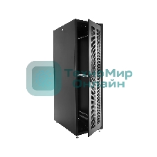 Шкаф серверный напольный ЦМО ШТК-Э, IP20, 48U, 2254х800х1000 мм (ВхШхГ), дверь: перфорация, боковая панель: сплошная, разборный, черный