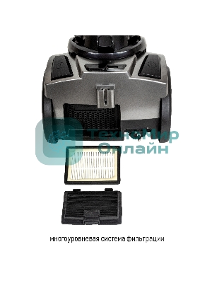 Пылесос JVC JH-VC311 серый/черный, 320/1800 Вт, уборка сухая, пылесборник контейнер, 2 л