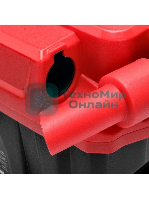 Строительный пылесос P.I.T. PVC20H-10A SOLO красный, питание от аккумулятора, 200 Вт, уборка сухая/влажная/выдув, пылесборник 10 л