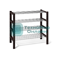 Полка для обуви SHEFFILTON Альберо SHT-SR9-4 дерево/металл венге/алюм.металлик 163348